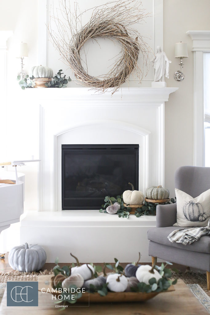 creating a beautiful Fall mantel style