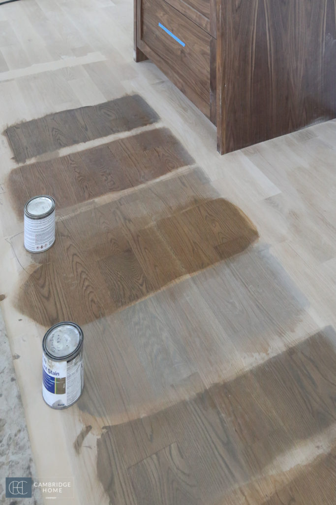 Wood floor stain color swatches